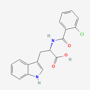 molecular formula C18H15ClN2O3 B13150903 (2S)-2-[(2-chlorobenzoyl)amino]-3-(1H-indol-3-yl)propanoic acid CAS No. 39545-26-1