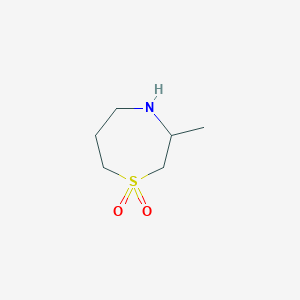 molecular formula C6H13NO2S B13150917 3-Methyl-1lambda6,4-thiazepane-1,1-dione 