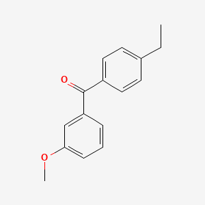 molecular formula C16H16O2 B1315099 4-Ethyl-3'-methoxybenzophenone CAS No. 82520-39-6
