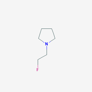 molecular formula C6H12FN B13151001 1-(2-Fluoroethyl)pyrrolidine 