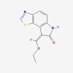 molecular formula C12H10N2O2S B13151058 8-(Ethoxymethylene)-6H-thiazolo[5,4-e]indol-7(8H)-one 