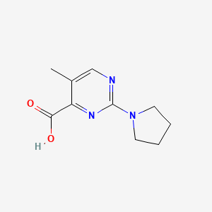 5-Methyl-2-(pyrrolidin-1-yl)pyrimidine-4-carboxylic acid