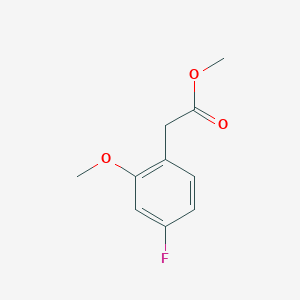 molecular formula C10H11FO3 B13151111 Methyl 2-(4-fluoro-2-methoxyphenyl)acetate 