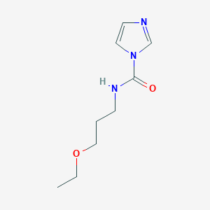 molecular formula C9H15N3O2 B13151114 N-(3-ethoxypropyl)-1H-imidazole-1-carboxamide 