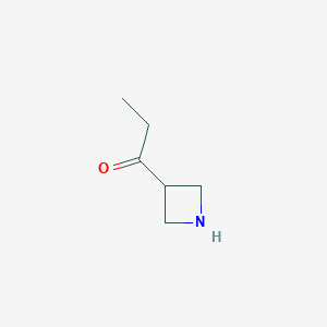 molecular formula C6H11NO B13151120 1-(Azetidin-3-yl)propan-1-one 