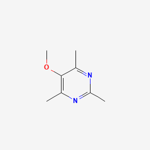 molecular formula C8H12N2O B13151124 5-Methoxy-2,4,6-trimethylpyrimidine 