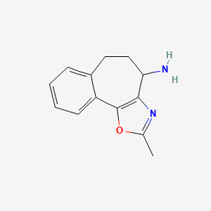 molecular formula C13H14N2O B13151148 4-Methyl-3-oxa-5-azatricyclo[8.4.0.0,2,6]tetradeca-1(14),2(6),4,10,12-pentaen-7-amine 