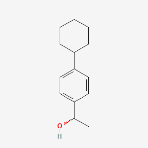 molecular formula C14H20O B13151155 (1S)-1-(4-Cyclohexylphenyl)ethan-1-ol CAS No. 346585-62-4