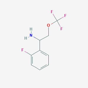 molecular formula C9H9F4NO B13151164 1-(2-Fluorophenyl)-2-(trifluoromethoxy)ethan-1-amine 