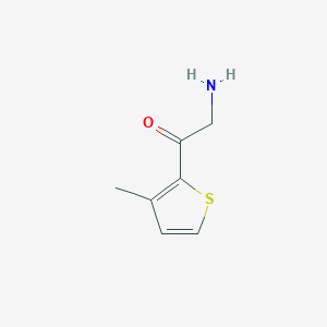 molecular formula C7H9NOS B13151174 2-Amino-1-(3-methylthiophen-2-yl)ethan-1-one 