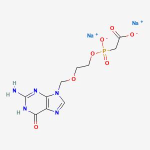 Sodium 2-((2-((2-amino-6-oxo-1H-purin-9(6H)-yl)methoxy)ethoxy)oxidophosphoryl)acetate