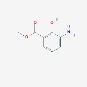 molecular formula C9H11NO3 B1315120 Methyl 3-amino-2-hydroxy-5-methylbenzoate CAS No. 70978-07-3