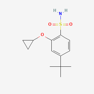 molecular formula C13H19NO3S B13151208 4-Tert-butyl-2-cyclopropoxybenzenesulfonamide 