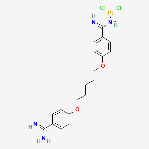 Dichloro[4,4'-[1,5-pentanediylbis(oxy)]bis[benzenecarboximidamide]]platinum