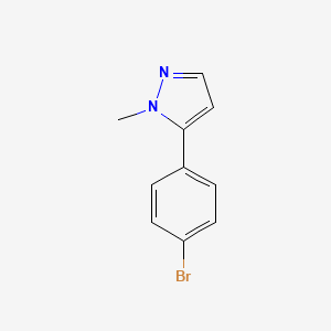 molecular formula C10H9BrN2 B1315128 5-(4-溴苯基)-1-甲基-1H-吡唑 CAS No. 73387-52-7