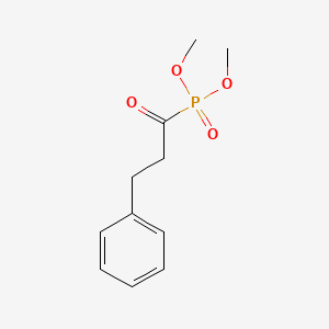 molecular formula C11H15O4P B1315132 Dimethyl (3-phenylpropanoyl)phosphonate CAS No. 55339-95-2