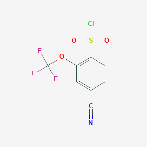 4-Cyano-2-(trifluoromethoxy)benzene-1-sulfonyl chloride