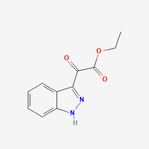 molecular formula C11H10N2O3 B13151389 ethyl 2-(1H-indazol-3-yl)-2-oxoacetate 