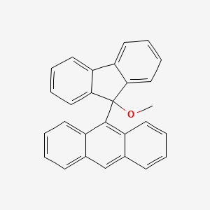 molecular formula C28H20O B13151422 9-(9-Methoxy-9H-fluoren-9-yl)anthracene 