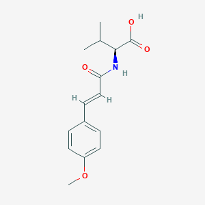 molecular formula C15H19NO4 B13151438 (2S)-2-[3-(4-methoxyphenyl)prop-2-enamido]-3-methylbutanoic acid 