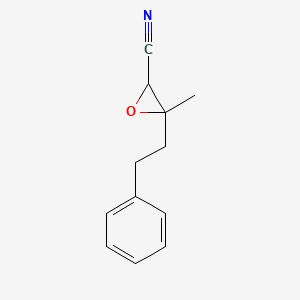 3-Methyl-3-(2-phenylethyl)oxirane-2-carbonitrile