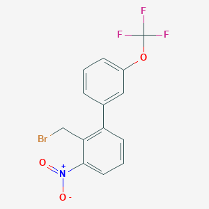 2-(Bromomethyl)-3-nitro-3'-(trifluoromethoxy)-1,1'-biphenyl