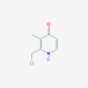 molecular formula C7H8ClNO B13151469 2-(Chloromethyl)-3-methylpyridin-4-ol 