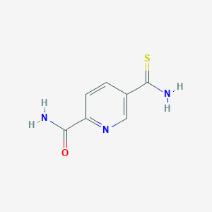 molecular formula C7H7N3OS B13151470 5-Carbamothioylpyridine-2-carboxamide CAS No. 1303890-29-0