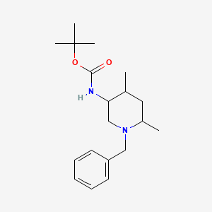 tert-butyl N-(1-benzyl-4,6-dimethylpiperidin-3-yl)carbamate