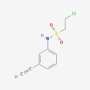 molecular formula C10H10ClNO2S B13151491 2-Chloro-N-(3-ethynylphenyl)ethane-1-sulfonamide 