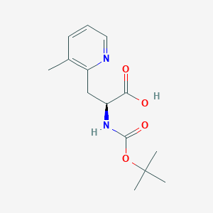 molecular formula C14H20N2O4 B13151492 (2S)-2-{[(tert-butoxy)carbonyl]amino}-3-(3-methylpyridin-2-yl)propanoic acid 