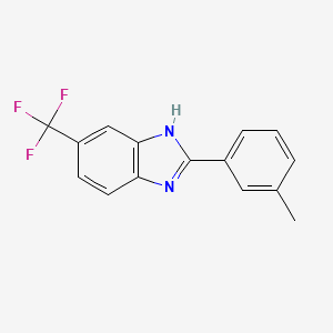 molecular formula C15H11F3N2 B13151502 2-(m-Tolyl)-5-(trifluoromethyl)-1H-benzo[d]imidazole 