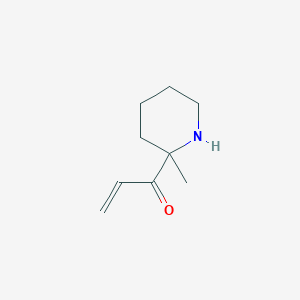 molecular formula C9H15NO B13151512 1-(2-Methylpiperidin-2-yl)prop-2-en-1-one 