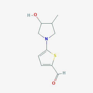 5-(3-Hydroxy-4-methylpyrrolidin-1-yl)thiophene-2-carbaldehyde