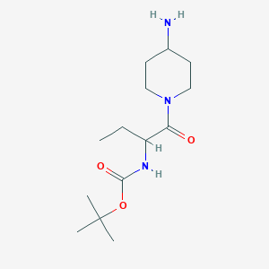 tert-butyl N-[1-(4-aminopiperidin-1-yl)-1-oxobutan-2-yl]carbamate