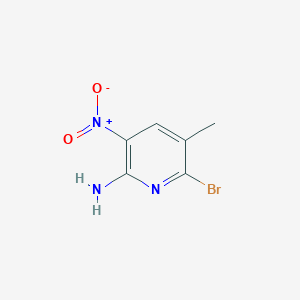 molecular formula C6H6BrN3O2 B13151591 6-Bromo-5-methyl-3-nitropyridin-2-amine 