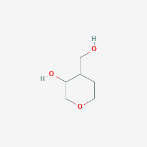 molecular formula C6H12O3 B13151626 4-(Hydroxymethyl)tetrahydro-2H-pyran-3-ol 