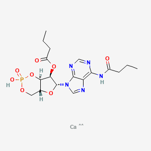 molecular formula C18H24CaN5O8P B13151668 CalciumDibvtyacyadenosineCyclophosphate 