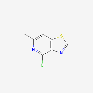 molecular formula C7H5ClN2S B13151678 4-Chloro-6-methylthiazolo[4,5-c]pyridine 