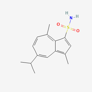 molecular formula C15H19NO2S B13151708 3,8-Dimethyl-5-(propan-2-yl)azulene-1-sulfonamide 