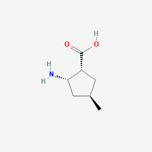 molecular formula C7H13NO2 B13151710 (1R,2S,4R)-2-Amino-4-methylcyclopentanecarboxylic acid 