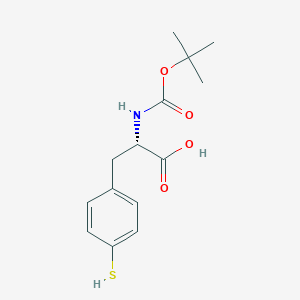 molecular formula C14H19NO4S B13151719 N-(tert-Butoxycarbonyl)-4-sulfanyl-L-phenylalanine CAS No. 88170-93-8