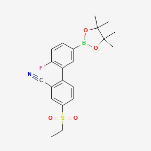 4-(Ethylsulfonyl)-2'-fluoro-5'-(4,4,5,5-tetramethyl-1,3,2-dioxaborolan-2-yl)-[1,1'-biphenyl]-2-carbonitrile