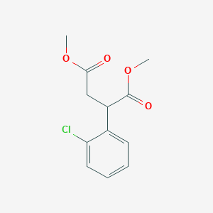 molecular formula C12H13ClO4 B13151750 Dimethyl 2-(2-chlorophenyl)succinate 