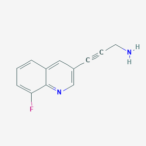 molecular formula C12H9FN2 B13151757 3-(8-Fluoroquinolin-3-yl)prop-2-yn-1-amine CAS No. 1315368-75-2