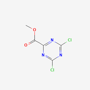 molecular formula C5H3Cl2N3O2 B13151795 Methyl 4,6-dichloro-1,3,5-triazine-2-carboxylate 