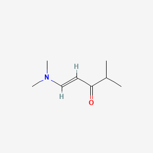molecular formula C8H15NO B1315181 (1E)-1-(dimethylamino)-4-methylpent-1-en-3-one CAS No. 5782-56-9