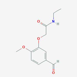 molecular formula C12H15NO4 B13151813 N-ethyl-2-(5-formyl-2-methoxyphenoxy)acetamide 