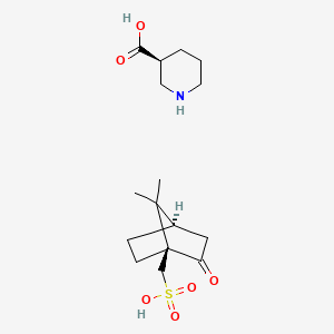 [(1S,4R)-7,7-dimethyl-2-oxo-1-bicyclo[2.2.1]heptanyl]methanesulfonic acid;(3S)-piperidine-3-carboxylic acid