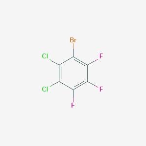 molecular formula C6BrCl2F3 B13151851 1-Bromo-2,3-dichloro-4,5,6-trifluorobenzene 